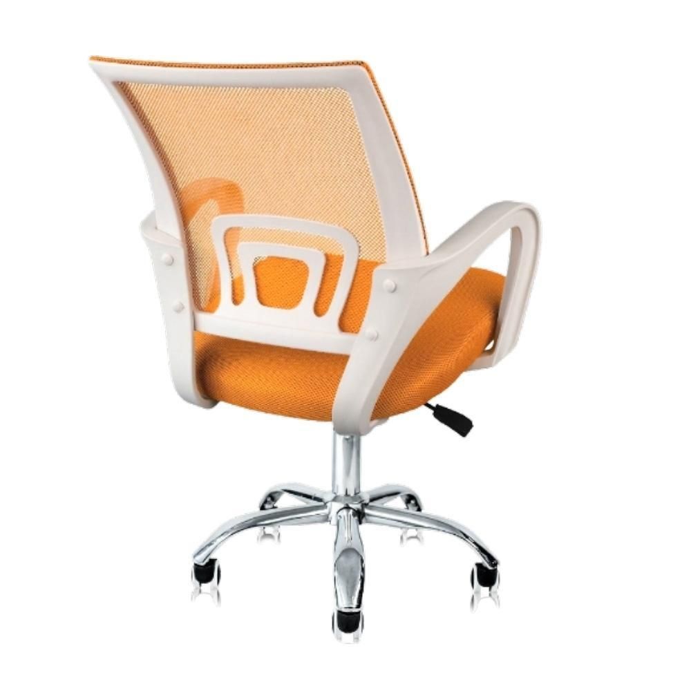 Encontraproduto.com.br - Cadeira De Escritório Secretária Base Cromada Com Rodinha Fortt Lisboa Laranja - Csf02-lj