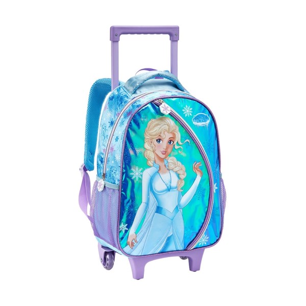 Encontraproduto.com.br - Jogo Mochila com Rodinhas Princess On Ice Poliéster 3 Peças Seanite 40cm KT41440