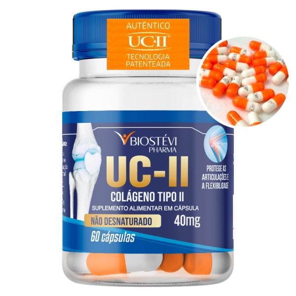 UC II 40mg 60 Cápsulas - Com Selo de Autenticidade