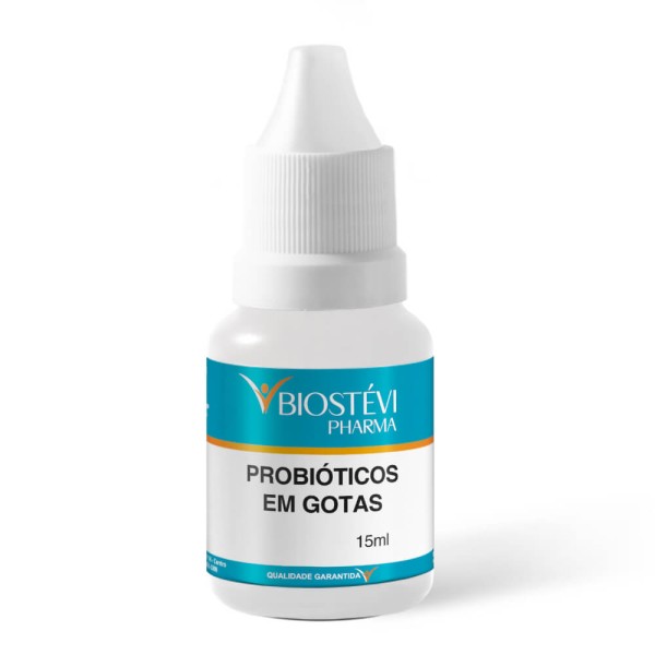 Probióticos Gotas 15 ml - Sabor Morango - Equilibra Flora Intestinal