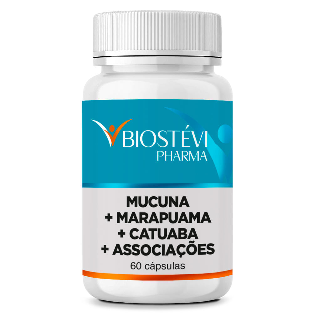 Encontraproduto.com.br - Composto Afrodisíaco | Mucuna 150mg + Marapuama 150mg + Catuaba 200mg + Associações 60 Cápsulas