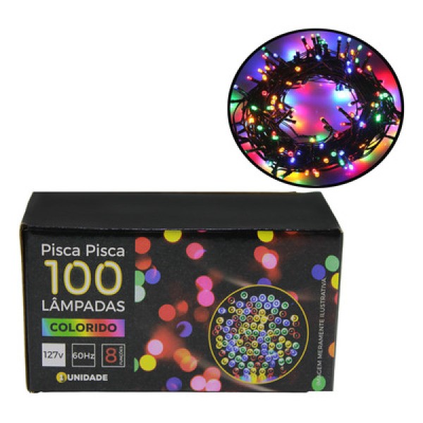 Encontraproduto.com.br - Pisca Pisca 100 Lâmpadas Colorido 127v Lumina Home