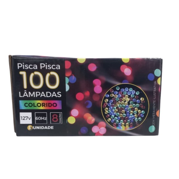 Encontraproduto.com.br - Pisca Pisca 100 Lâmpadas Colorido 127v Lumina Home
