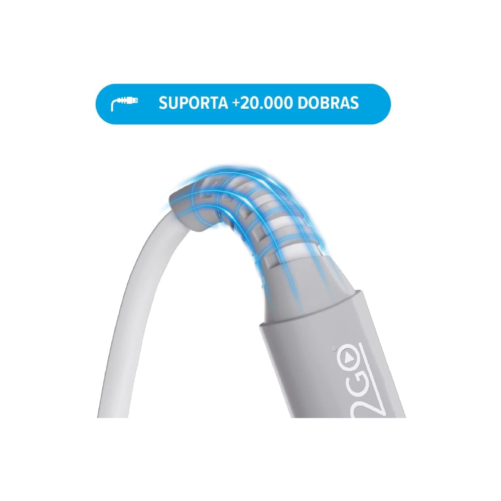 Encontraproduto.com.br - Kit Carregador I2GO 20W+Cabo C Lightning Branco