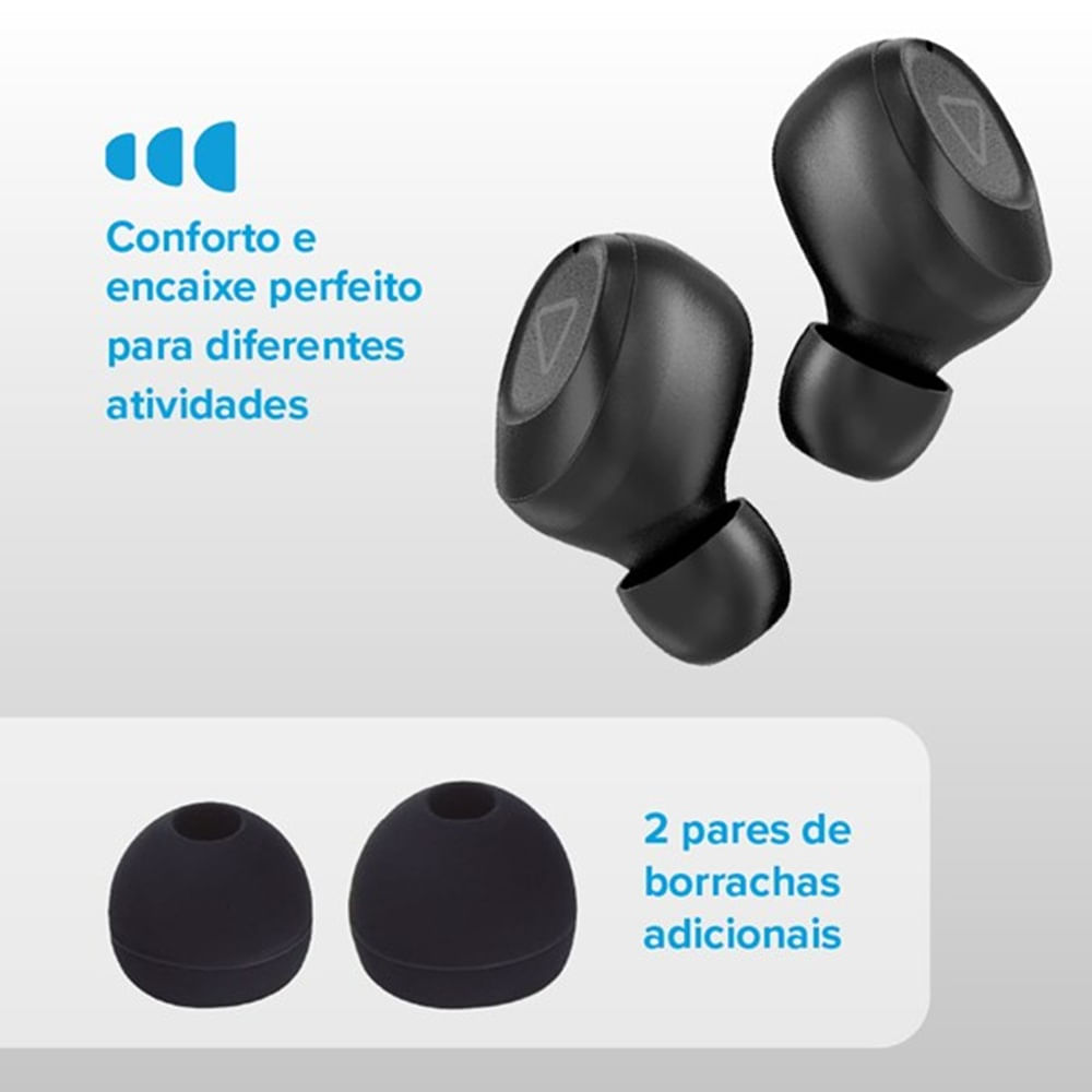 Encontraproduto.com.br - Fone De Ouvido I2GO Bluetooth Sem Fio TWS Free 200 Com Estojo De Carregamento