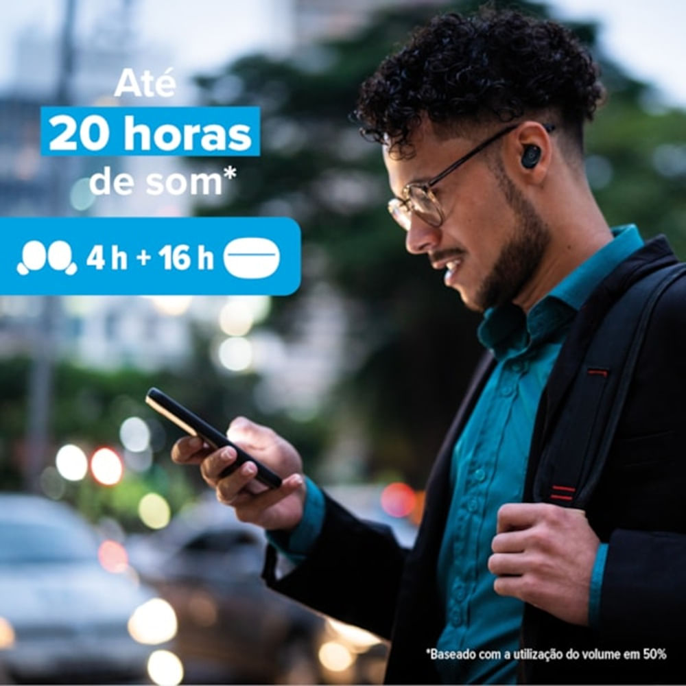 Encontraproduto.com.br - Fone De Ouvido I2GO Bluetooth Sem Fio TWS Free 200 Com Estojo De Carregamento