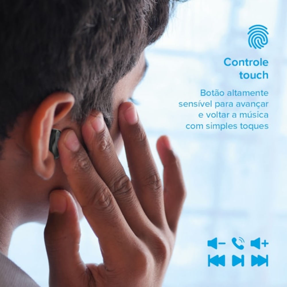 Encontraproduto.com.br - Fone De Ouvido I2GO Bluetooth Sem Fio TWS Free 200 Com Estojo De Carregamento