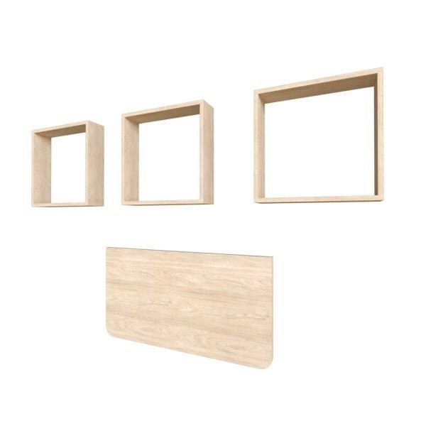 Encontraproduto.com.br - Conjunto com 1 Mesa Dobrável 60cm e 3 Nichos Bramov Móveis Geneve