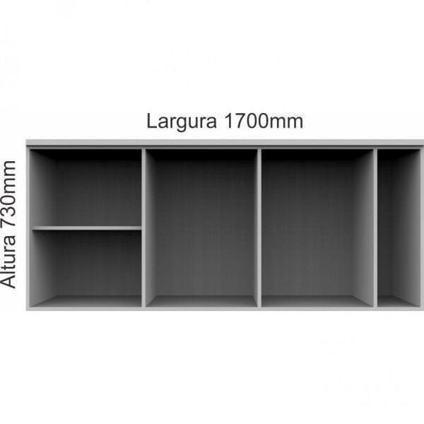 Encontraproduto.com.br - Ponte Modulada Queen 3 Portas Elegance Móveis Castro Angelin/Angelin