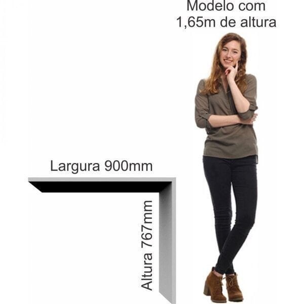 Encontraproduto.com.br - Mesa para Escritório Reta Office Elegance Níquel