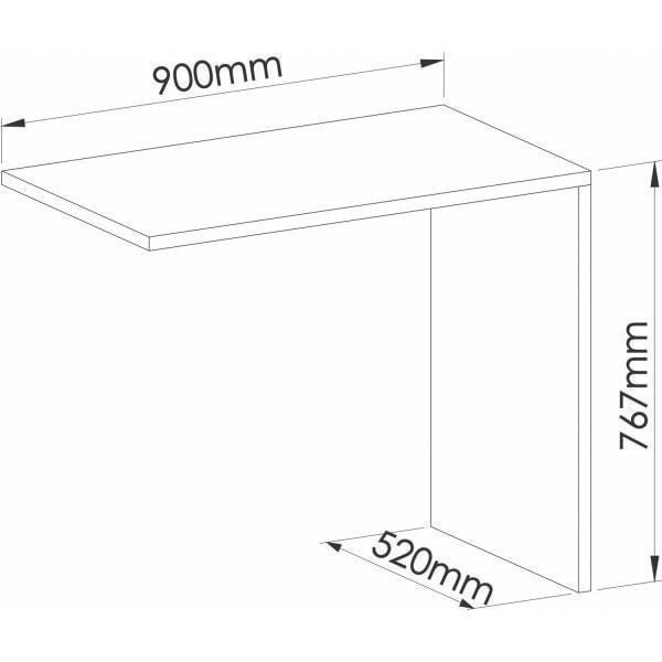 Encontraproduto.com.br - Mesa para Escritório Reta Office Elegance Níquel