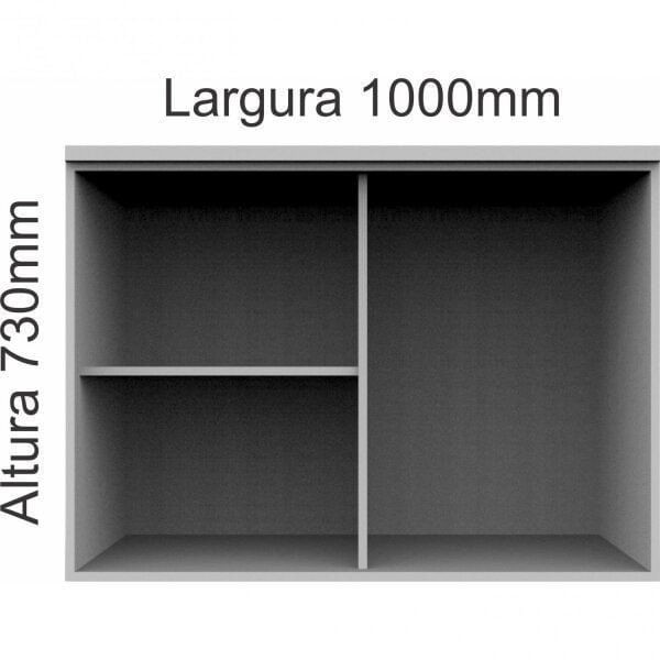 Encontraproduto.com.br - Modulo Aéreo 2 Porta Elegance Niquel/Blanc