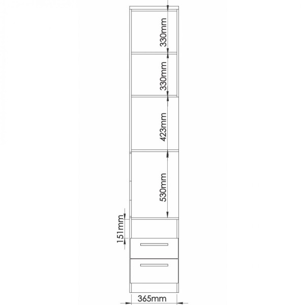 Encontraproduto.com.br - Módulo Mesa de Cabeceira 1 Porta 2 Gavetas Elegance Móveis Castro Angelin/Blanc