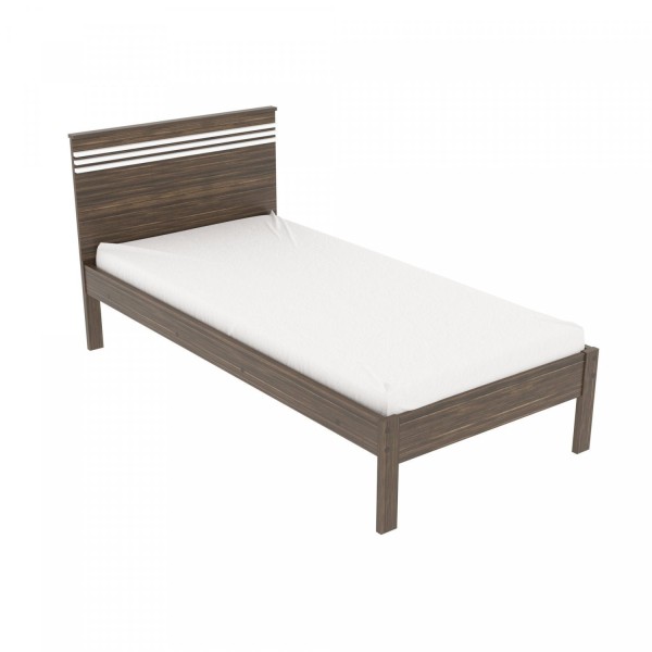 Encontraproduto.com.br - Cama de Solteiro Nogal / Branco
