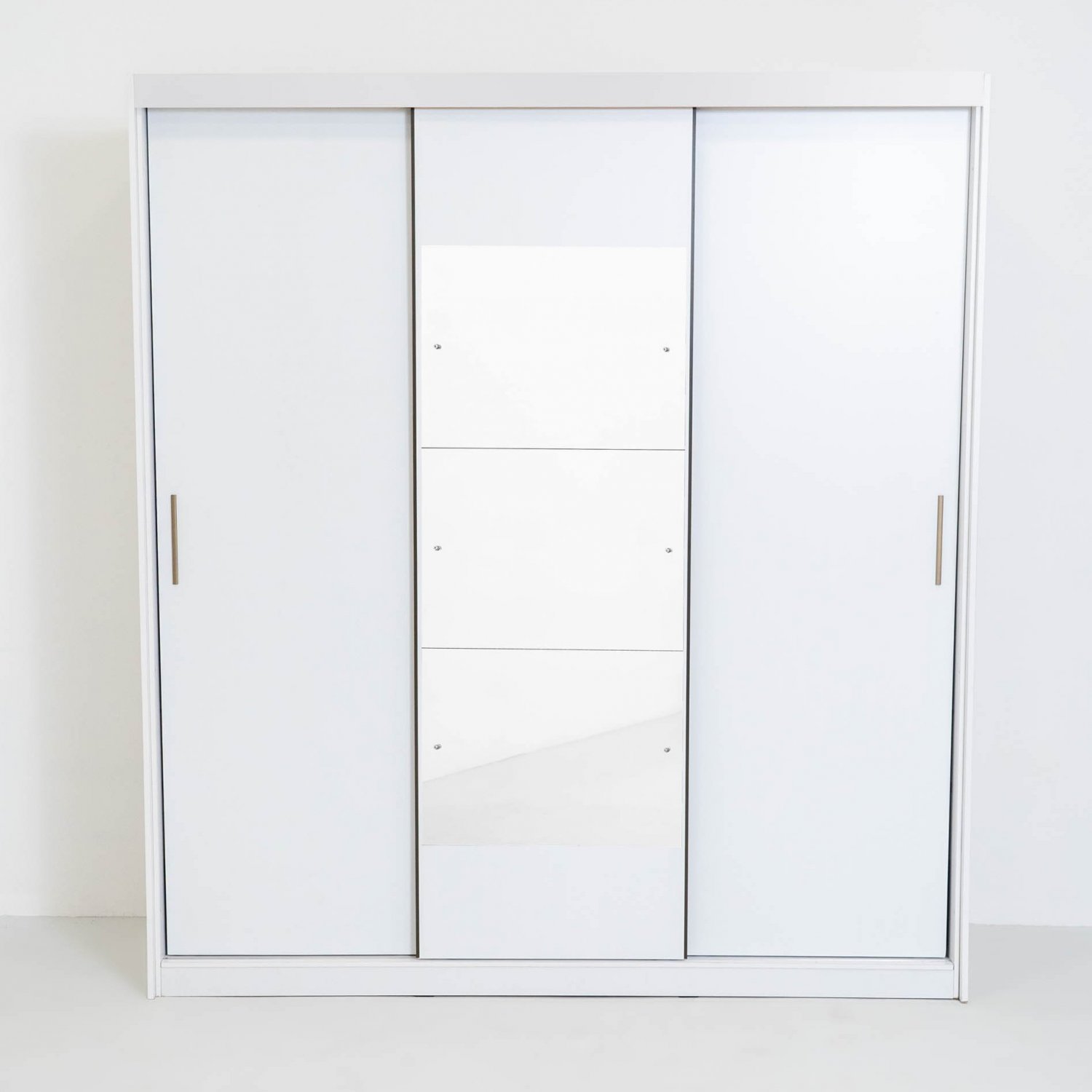 Encontraproduto.com.br - Guarda Roupa Casal com Espelho 3 Portas de Correr Muriqui Maxx CabeCasa MadeiraMadeira Branco
