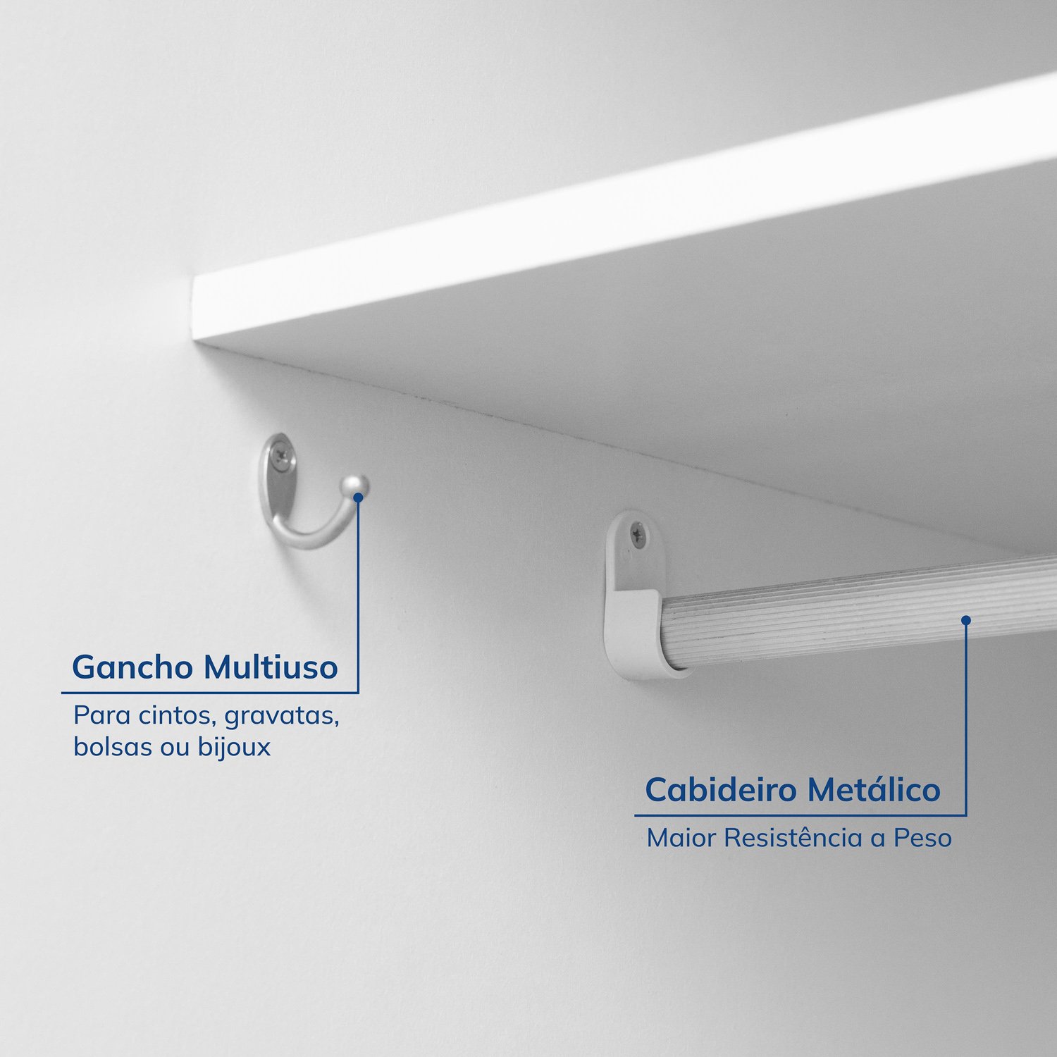 Encontraproduto.com.br - Guarda Roupa Casal com Espelho 3 Portas de Correr Muriqui Maxx CabeCasa MadeiraMadeira Branco