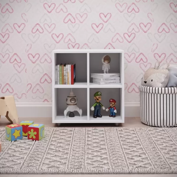 Encontraproduto.com.br - Nicho Organizador Infantil com 4 compartimentos Movelbras Branco
