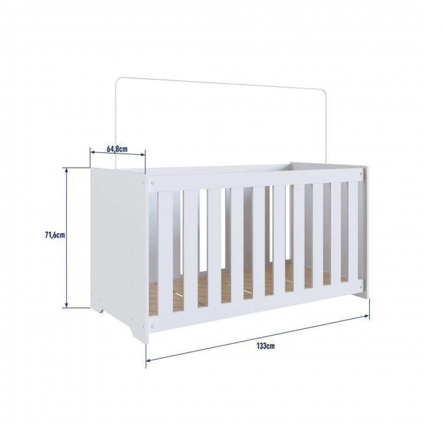 Encontraproduto.com.br - Conjunto para Quarto de Bebê com Berço e Cômoda Aconchego Branco