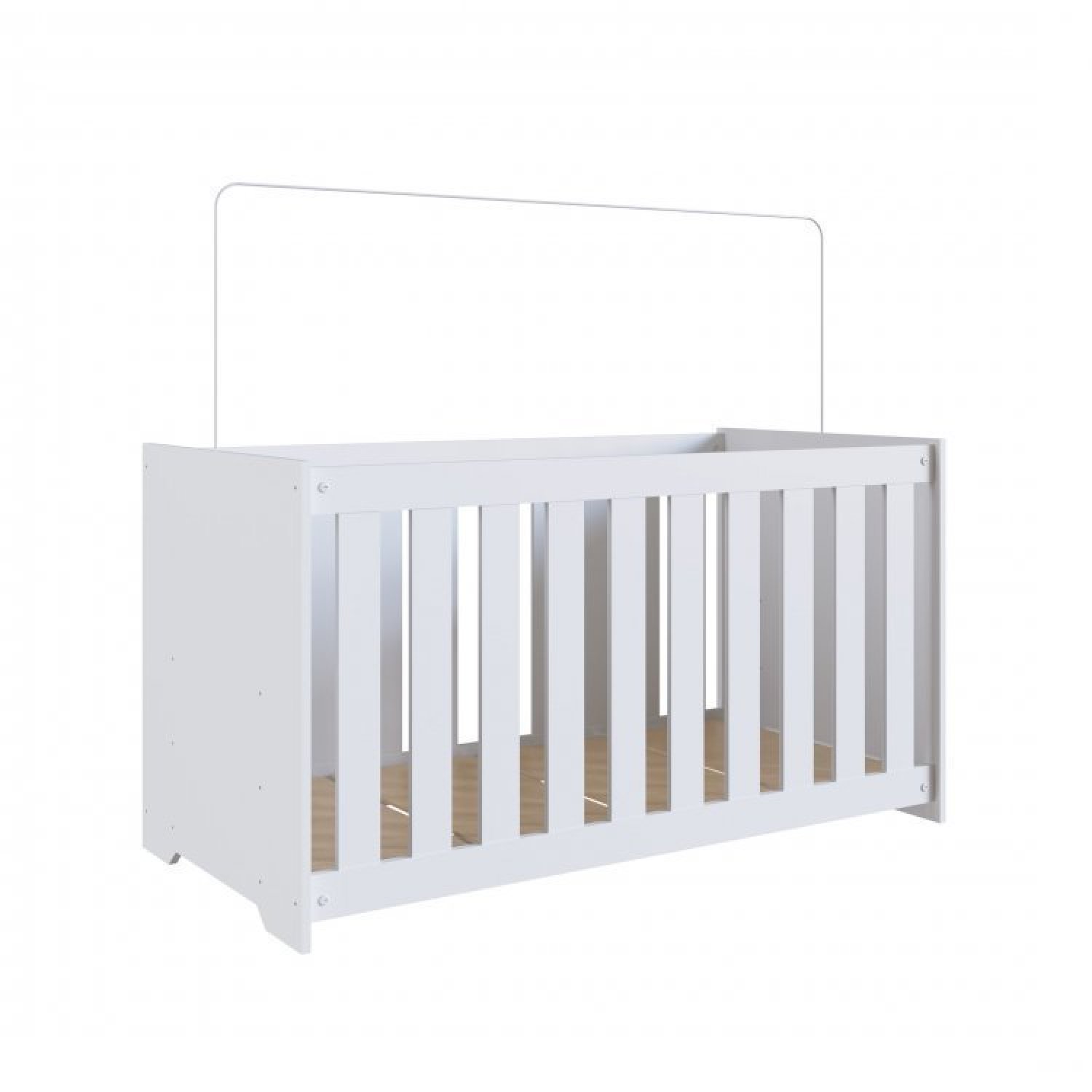 Encontraproduto.com.br - Conjunto para Quarto de Bebê com Guarda-Roupas e Berço com Colchão Branco