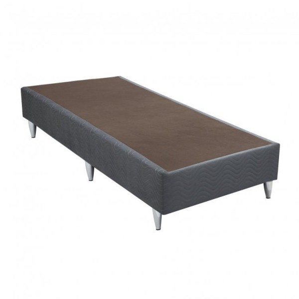 Encontraproduto.com.br - Conjunto Cama Box Colchão Iso D33 Solteiro  Ortobom Grafite/Branco