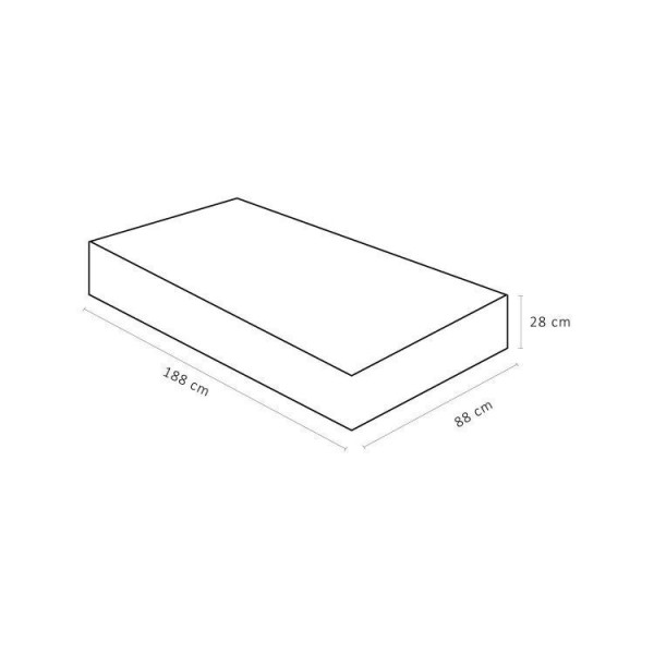 Encontraproduto.com.br - Conjunto Cama Box Colchão ISO 6.0 Ortopillow D28 Solteiro Ortobom Azul/Branco