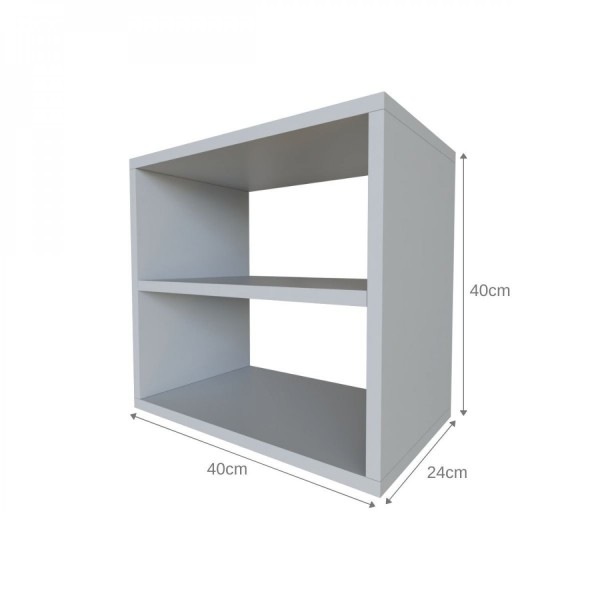 Encontraproduto.com.br - Nicho com Prateleira para Quarto Infantil Bramov Móveis Cinza Cristal
