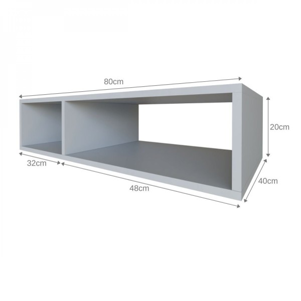 Encontraproduto.com.br - Nicho para Quarto Infantil 80cm Cinza Cristal