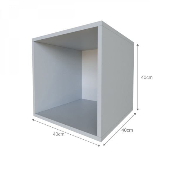 Encontraproduto.com.br - Nicho para Quarto Infantil 40cm MDP Cinza Cristal