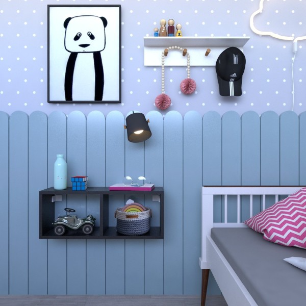 Encontraproduto.com.br - Nicho para Quarto Infantil 60cm Preto