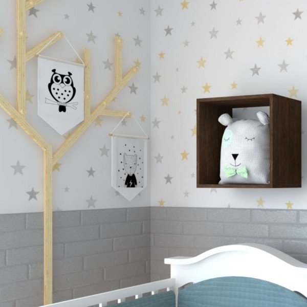 Encontraproduto.com.br - Nicho para Quarto Infantil Bramov Móveis Ameixa Negra
