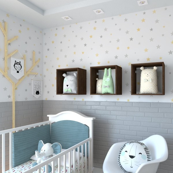 Encontraproduto.com.br - Nicho para Quarto Infantil Bramov Móveis Ameixa Negra