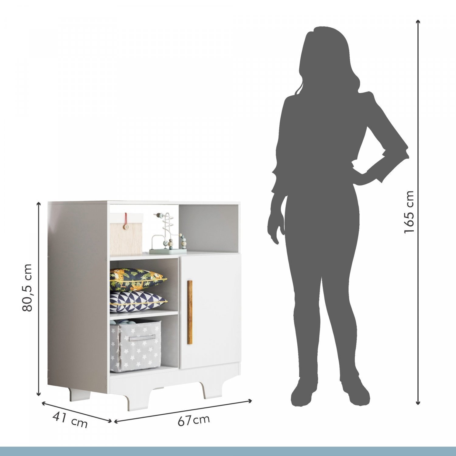 Encontraproduto.com.br - Quarto de Bebê 100% MDF com Berço Minicama, Cômoda e Guarda Roupa 3 Portas Flocos Branco