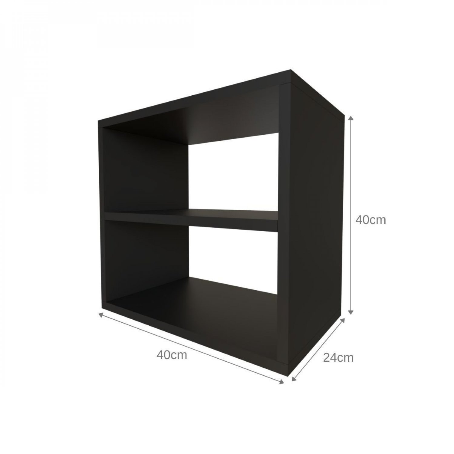 Encontraproduto.com.br - Conjunto 2 Nichos Prateleira para Quarto Infantil Bramov Móveis Preto
