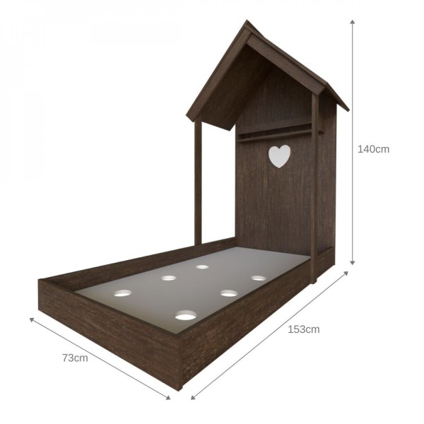 Encontraproduto.com.br - Quarto Infantil com Cama e Armário Espresso Móveis Ameixa Negra