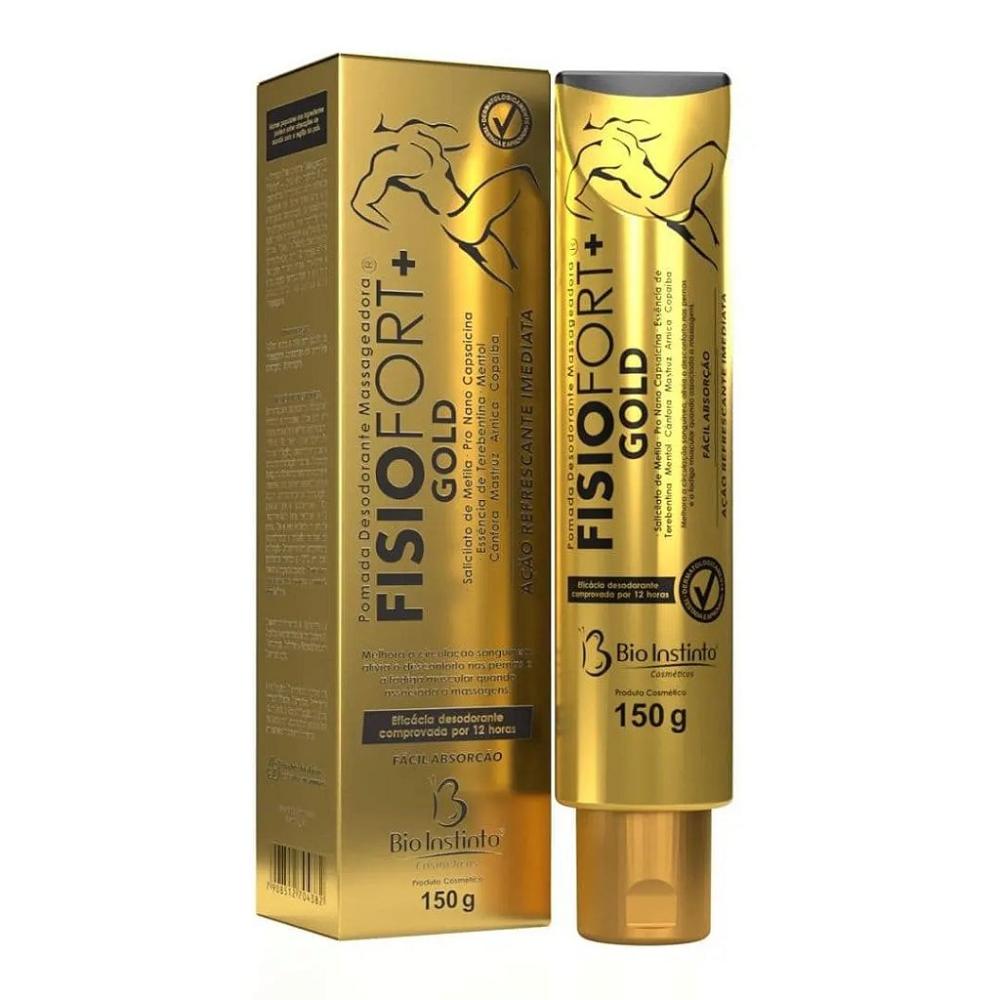 Fisiofort + Gold Pomada para Massagem - Bio Instinto 150g