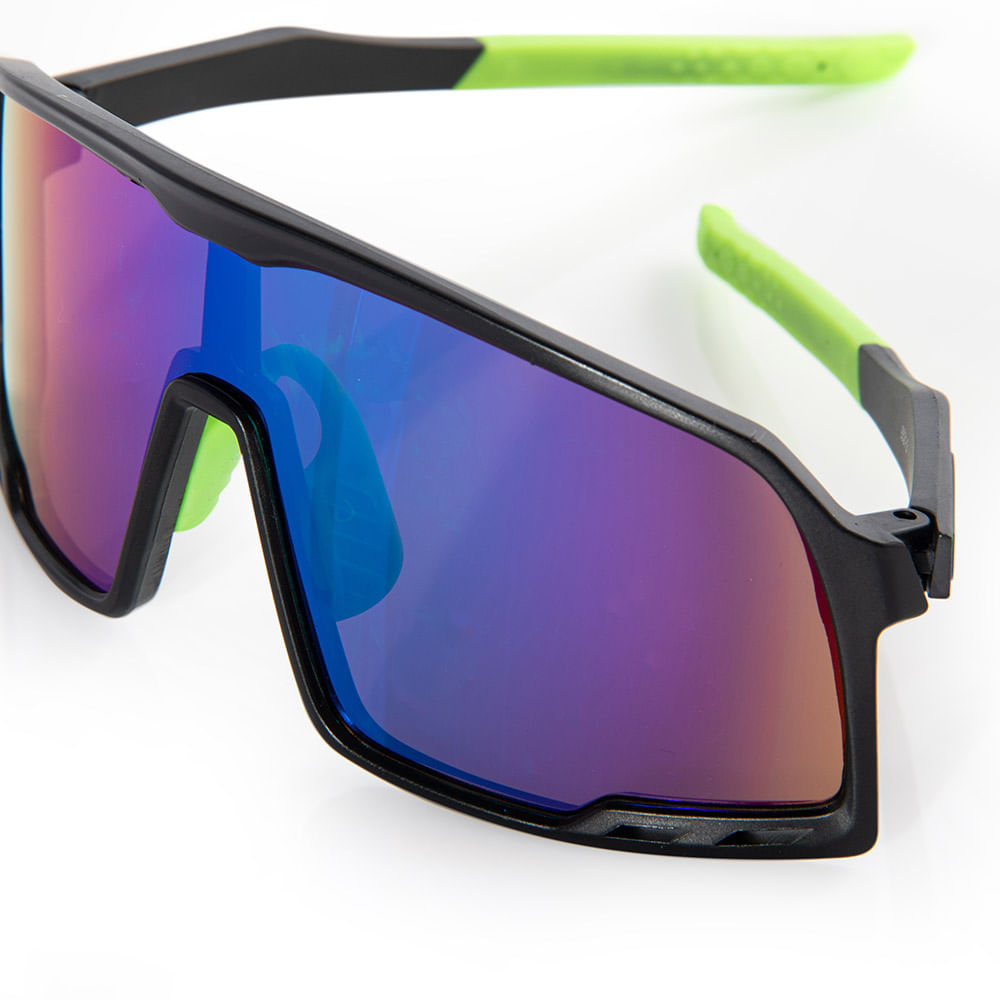 Óculos Esportivo Proteção Uv 400 Alma Genius Naos Preto e Verde
