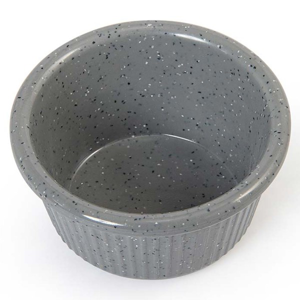 Encontraproduto.com.br - Tigela Ramekin Gourmet Mix Melamina 60 ml Cinza Stone