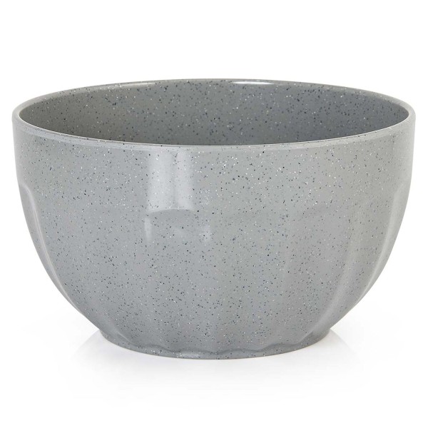 Encontraproduto.com.br - Bowl Redondo Melamina Gourmet Mix 4,7 Litros Cinza Stone