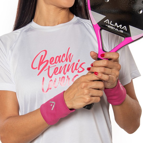 Encontraproduto.com.br - Par Munhequeira de Pulso Fitness Rosa Alma Genius