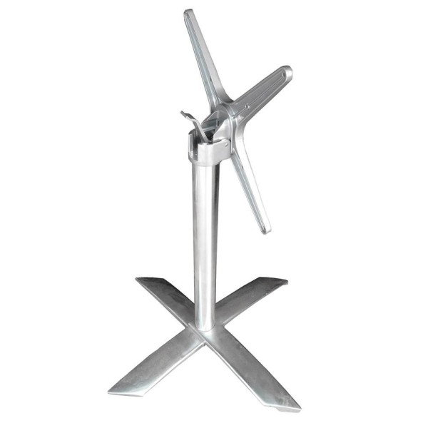 Encontraproduto.com.br - Mesa Gama Dobrável Em Alumínio 75 Cm (Altura) Com Tampo Em Mdp Redonda 80 Cm Preto