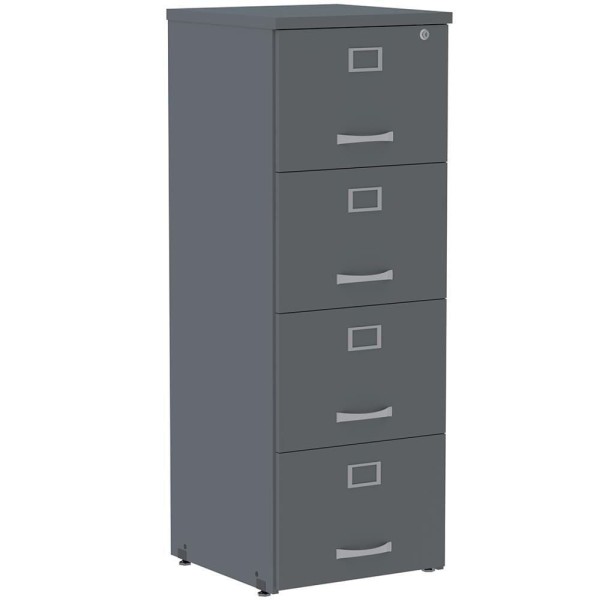 Encontraproduto.com.br - Armário De Arquivo Oficio Pe25 Pandin 45,70 Cm (Largura) Em Mdp Liso Grafito Com 4 Gavetas