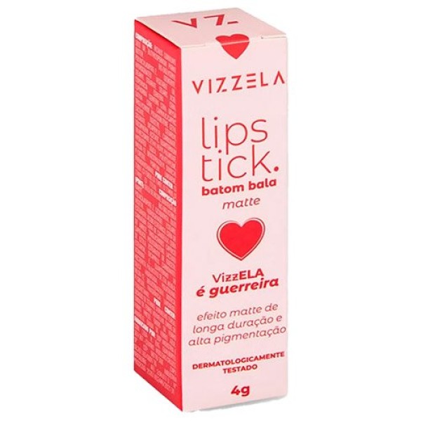 Encontraproduto.com.br - Vizzela Lips Tick Batom Matte 4g Delicada-BatomBala