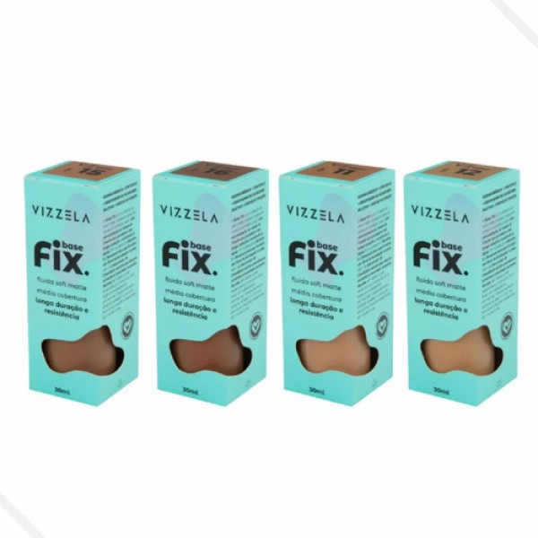 Vizzela Base Fix - Base Líquida Matte 30ml Fix-13