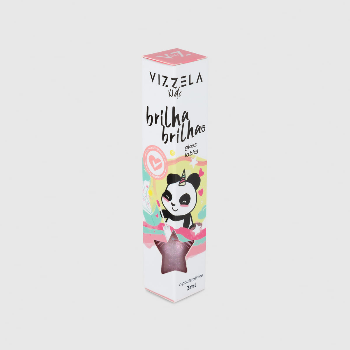 Encontraproduto.com.br - Gloss Infantil 3ml Brilha Brilha Cor Estrelinha - Vizzela