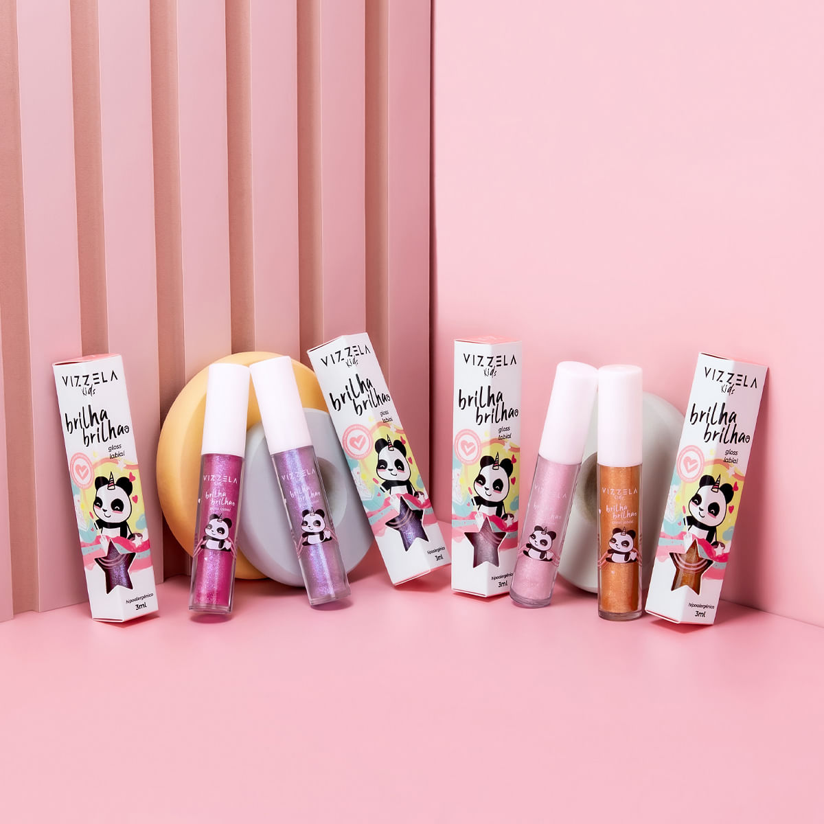 Encontraproduto.com.br - Gloss Infantil 3ml Brilha Brilha Cor Estrelinha - Vizzela