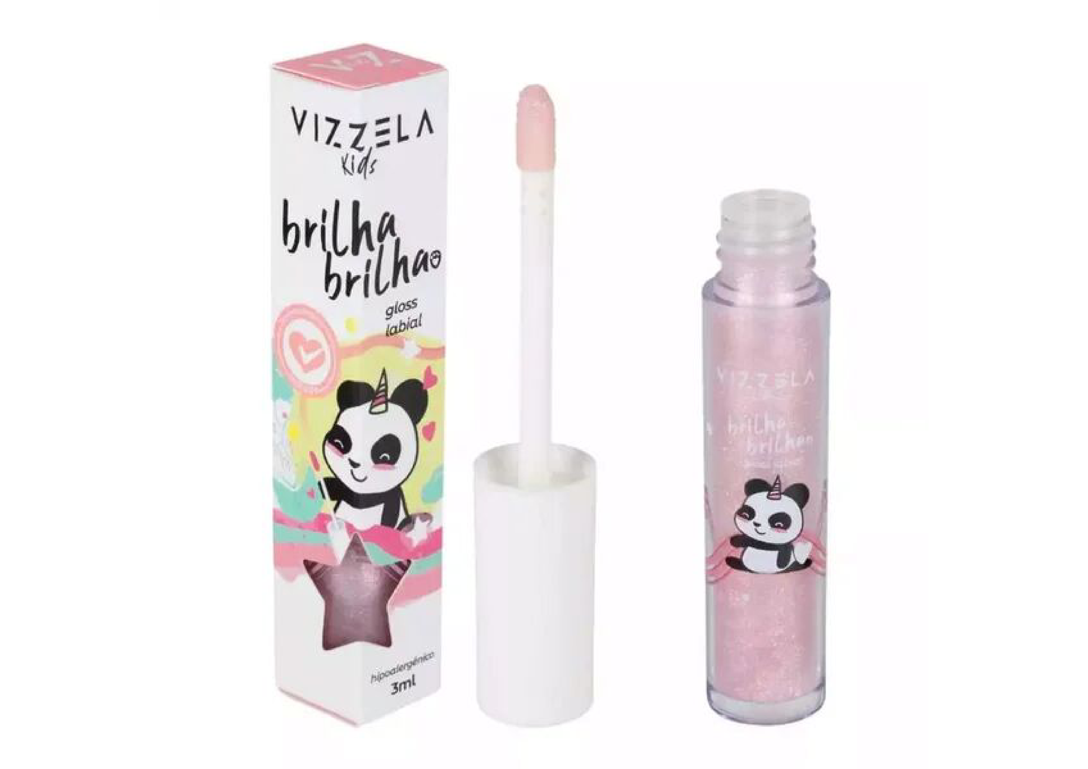 Encontraproduto.com.br - Gloss Infantil 3ml Brilha Brilha Cor Estrelinha - Vizzela