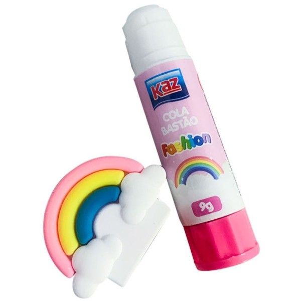 Encontraproduto.com.br - COLA ESCOLAR BASTÃO FASHION ARCO-IRIS - 9G - KZ5018 - KAZ