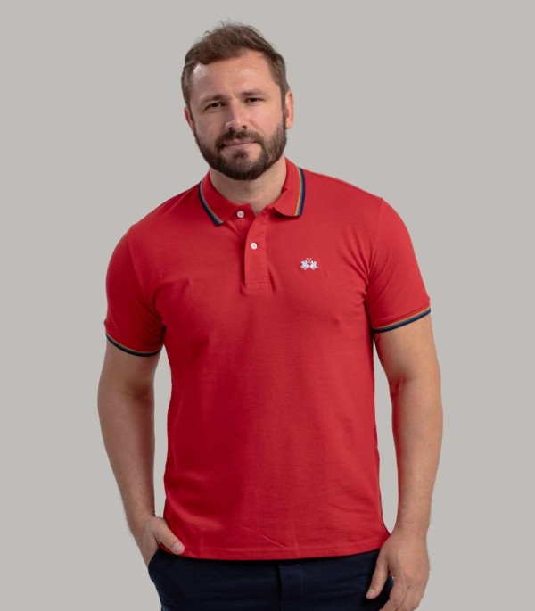 Encontraproduto.com.br - Polo Mc Regular Jacquard Com Bordado