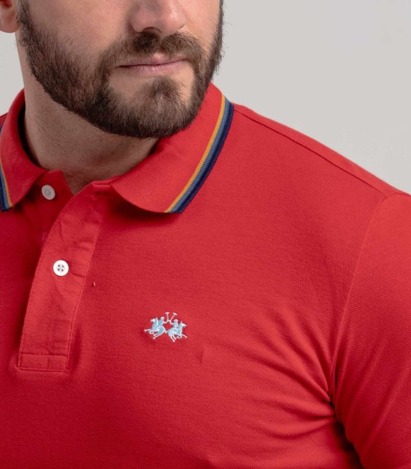 Encontraproduto.com.br - Polo Mc Regular Jacquard Com Bordado