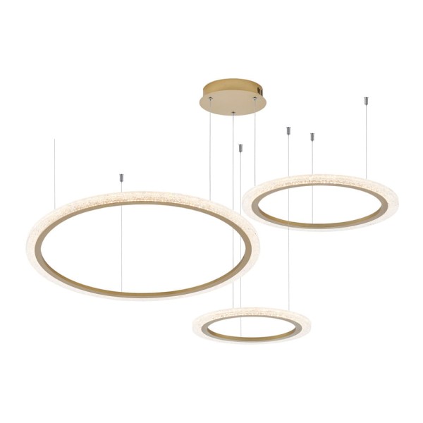 Encontraproduto.com.br - Lustre Pendente Astraled Aspectral PL-9740 Dourado Led Bivolt
